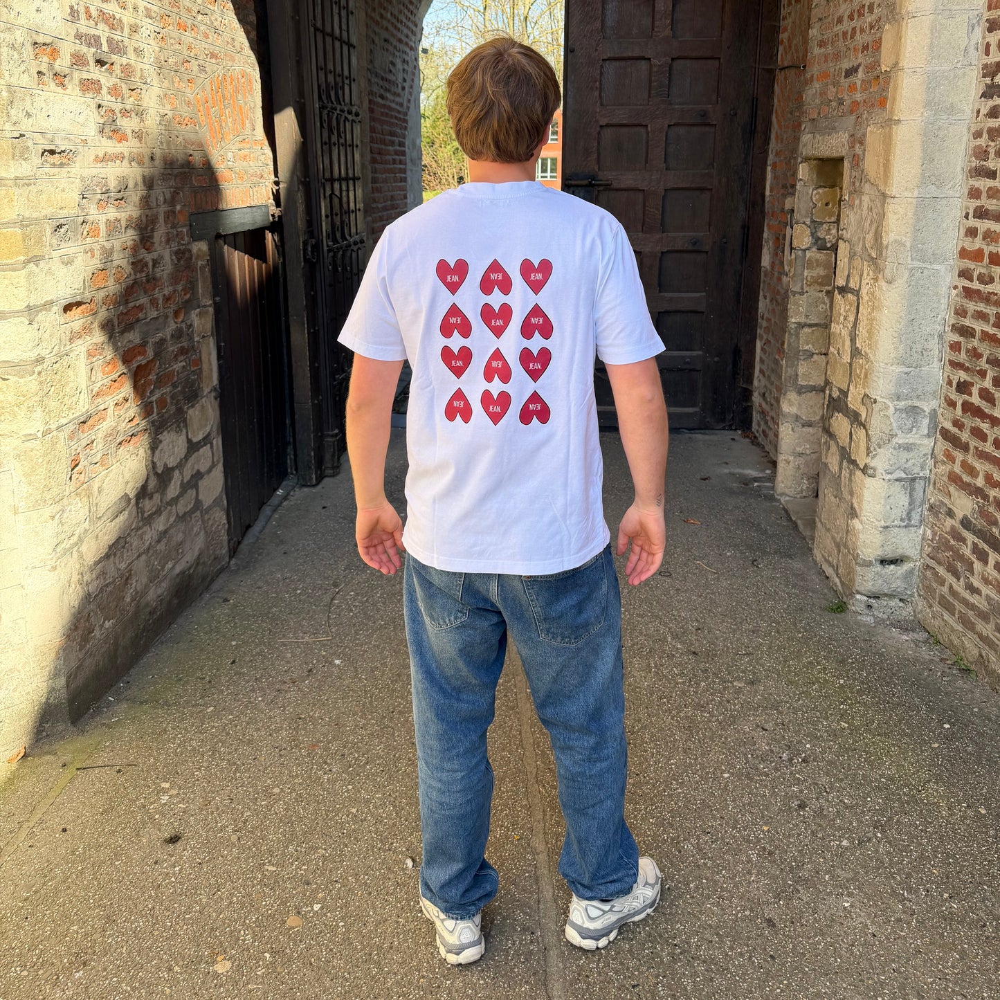 T-shirt met Love design - Wit