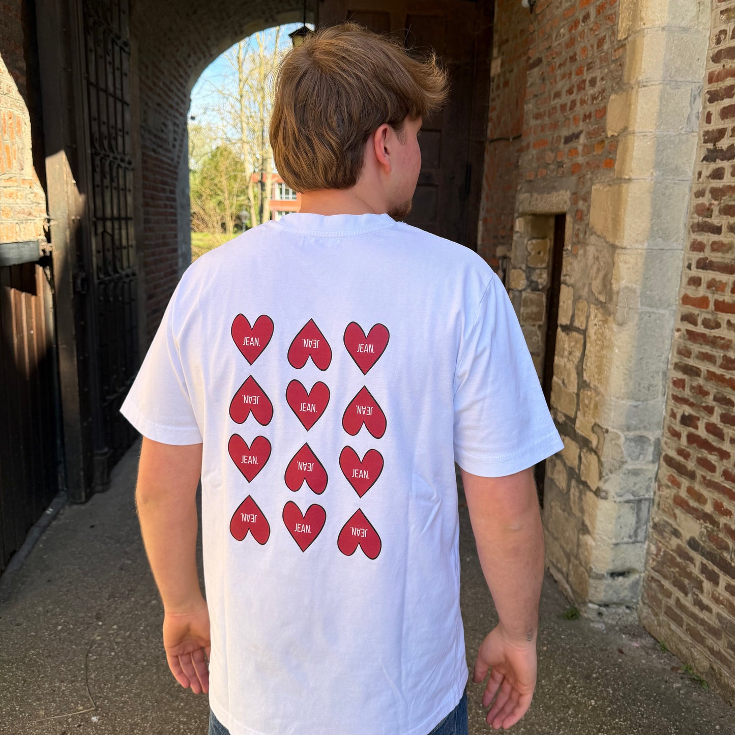 T-shirt met Love design - Wit
