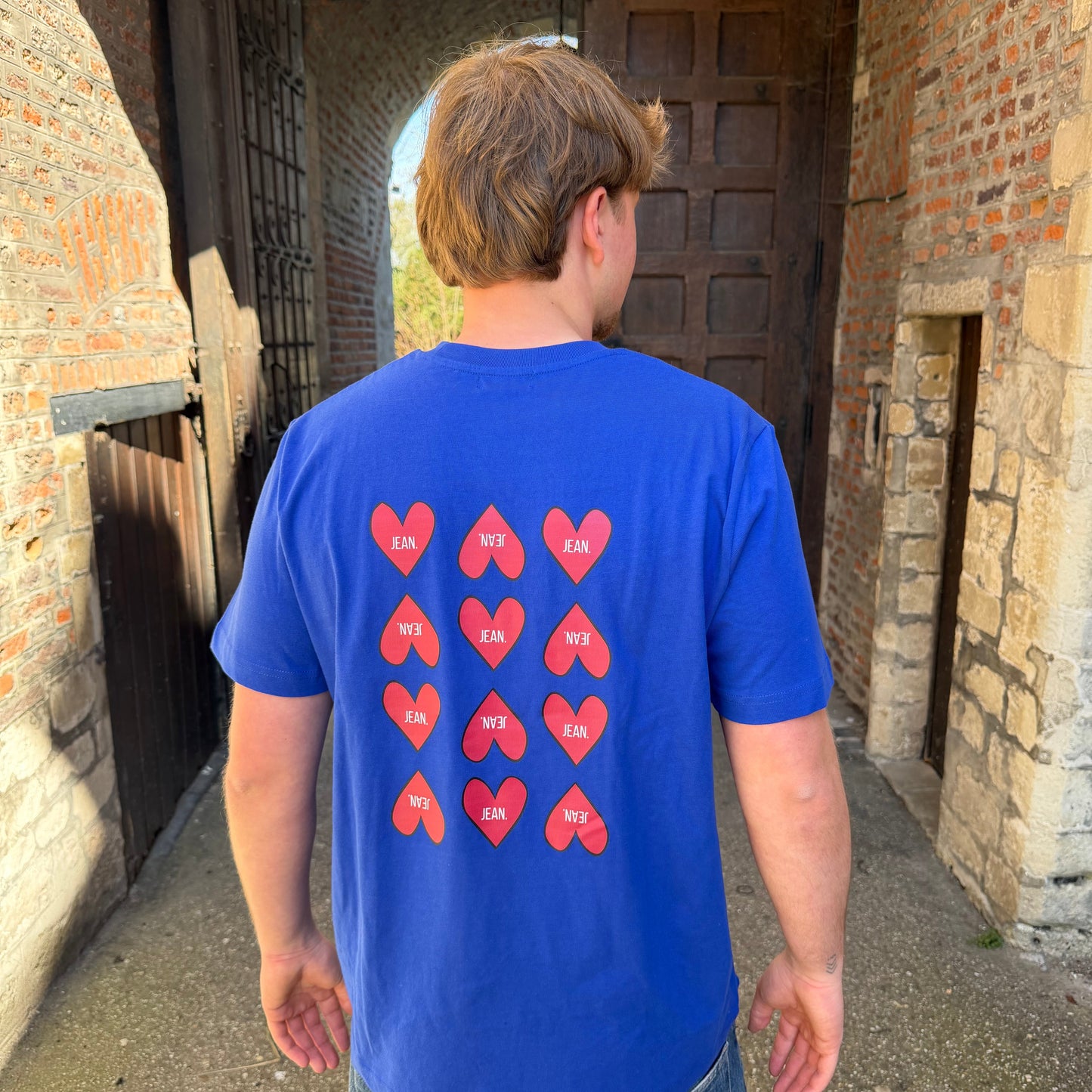 T-shirt met Love design - Fel Blauw