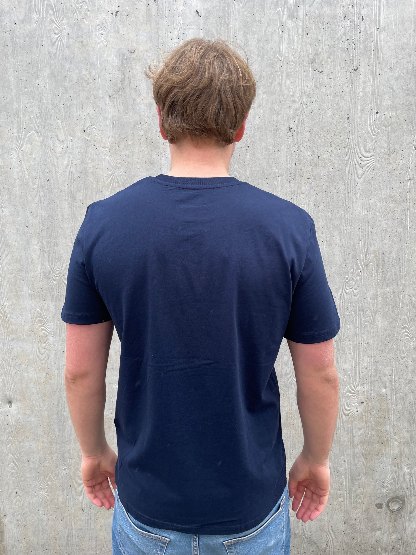 T-shirt basic logo - Donkerblauw