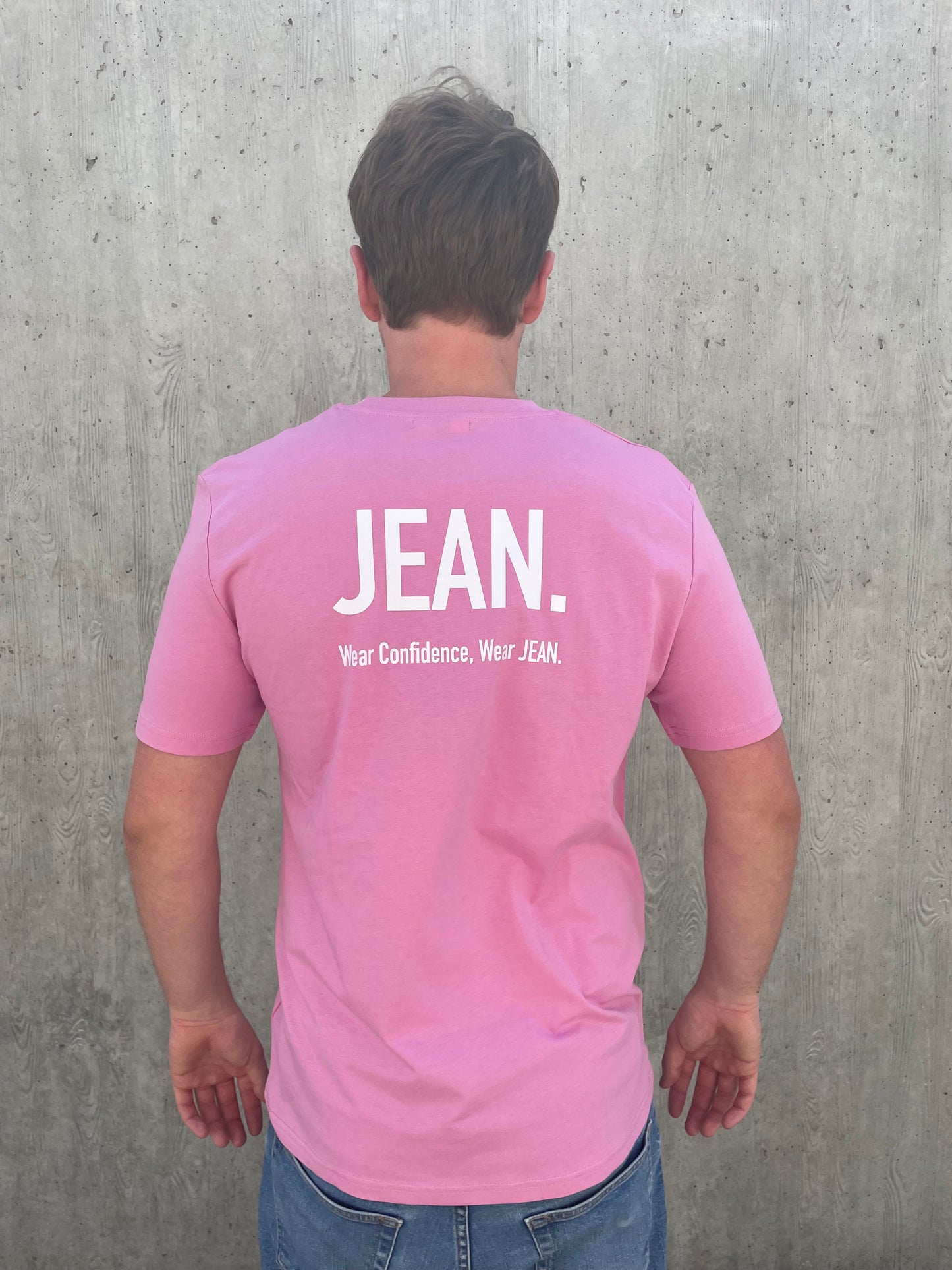 T-shirt met Backprint logo - Roze