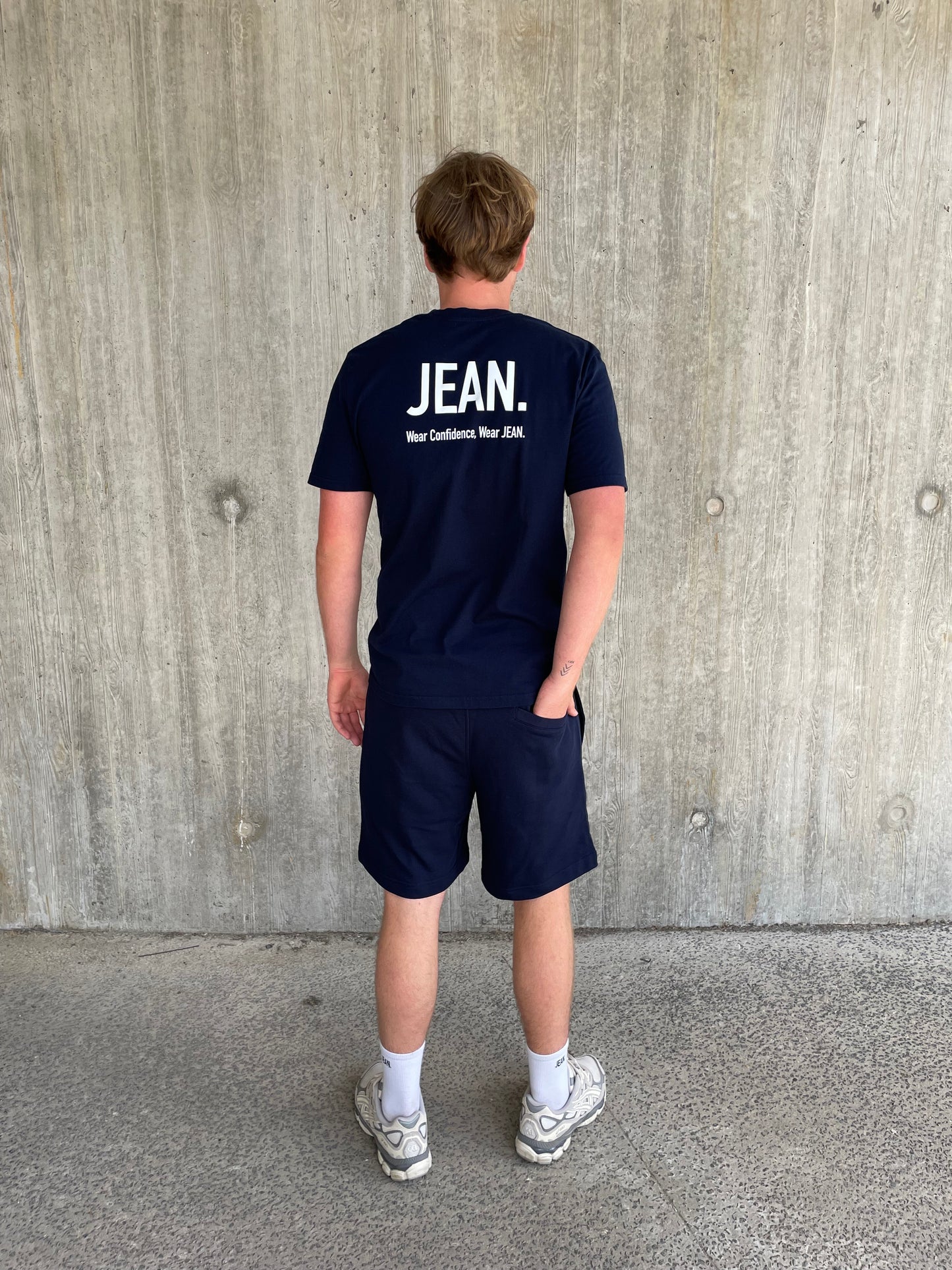 Short met basic logo - Donkerblauw