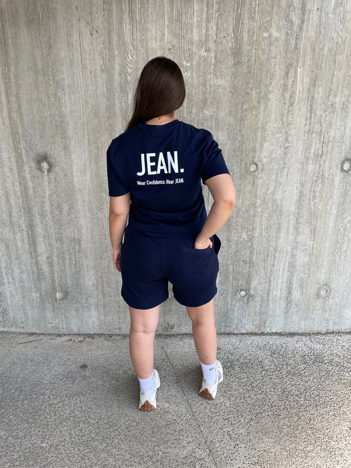 Short met basic logo - Donkerblauw